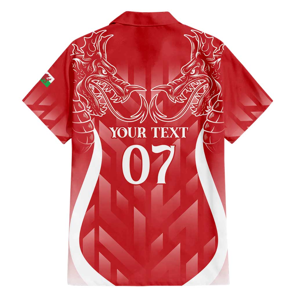 Wales Rugby Personalised Hawaiian Shirt Heraldic Dragon Basic Red - Wonder Print Shop