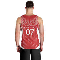 Wales Rugby Personalised Men Tank Top Heraldic Dragon Basic Red - Wonder Print Shop