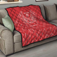 Wales Rugby Personalised Quilt Heraldic Dragon Basic Red - Wonder Print Shop