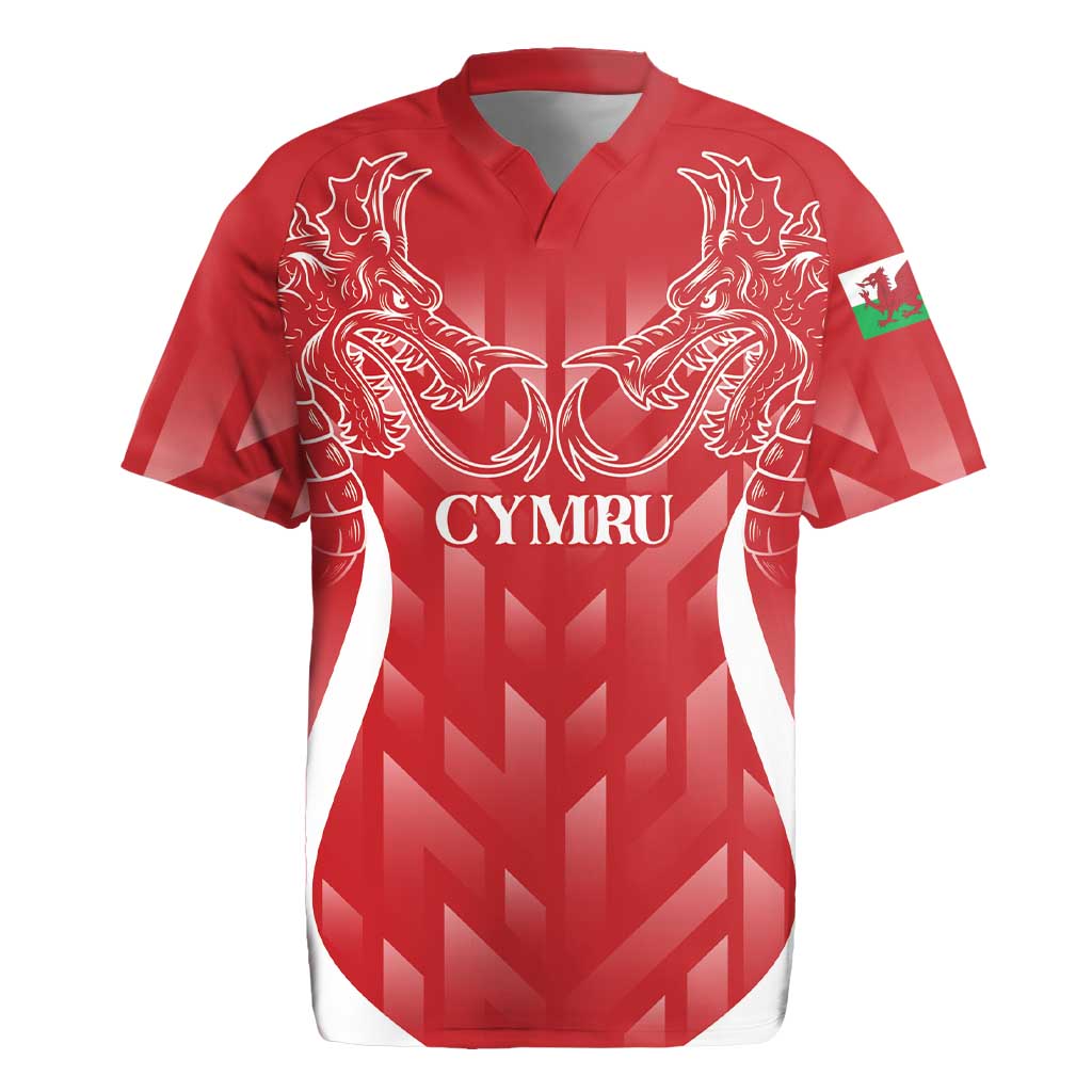 Wales Rugby Personalised Rugby Jersey Heraldic Dragon Basic Red - Wonder Print Shop
