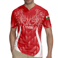 Wales Rugby Personalised Rugby Jersey Heraldic Dragon Basic Red - Wonder Print Shop