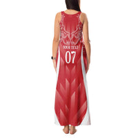 Wales Rugby Personalised Tank Maxi Dress Heraldic Dragon Basic Red - Wonder Print Shop