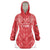Wales Rugby Personalised Wearable Blanket Hoodie Heraldic Dragon Basic Red - Wonder Print Shop