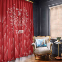 Wales Rugby Personalised Window Curtain Heraldic Dragon Basic Red - Wonder Print Shop
