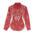 Wales Rugby Personalised Women Casual Shirt Heraldic Dragon Basic Red - Wonder Print Shop
