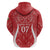 Wales Rugby Personalised Zip Hoodie Heraldic Dragon Basic Red - Wonder Print Shop