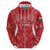 Wales Rugby Personalised Zip Hoodie Heraldic Dragon Basic Red - Wonder Print Shop