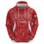 Wales Rugby Personalised Zip Hoodie Heraldic Dragon Basic Red - Wonder Print Shop