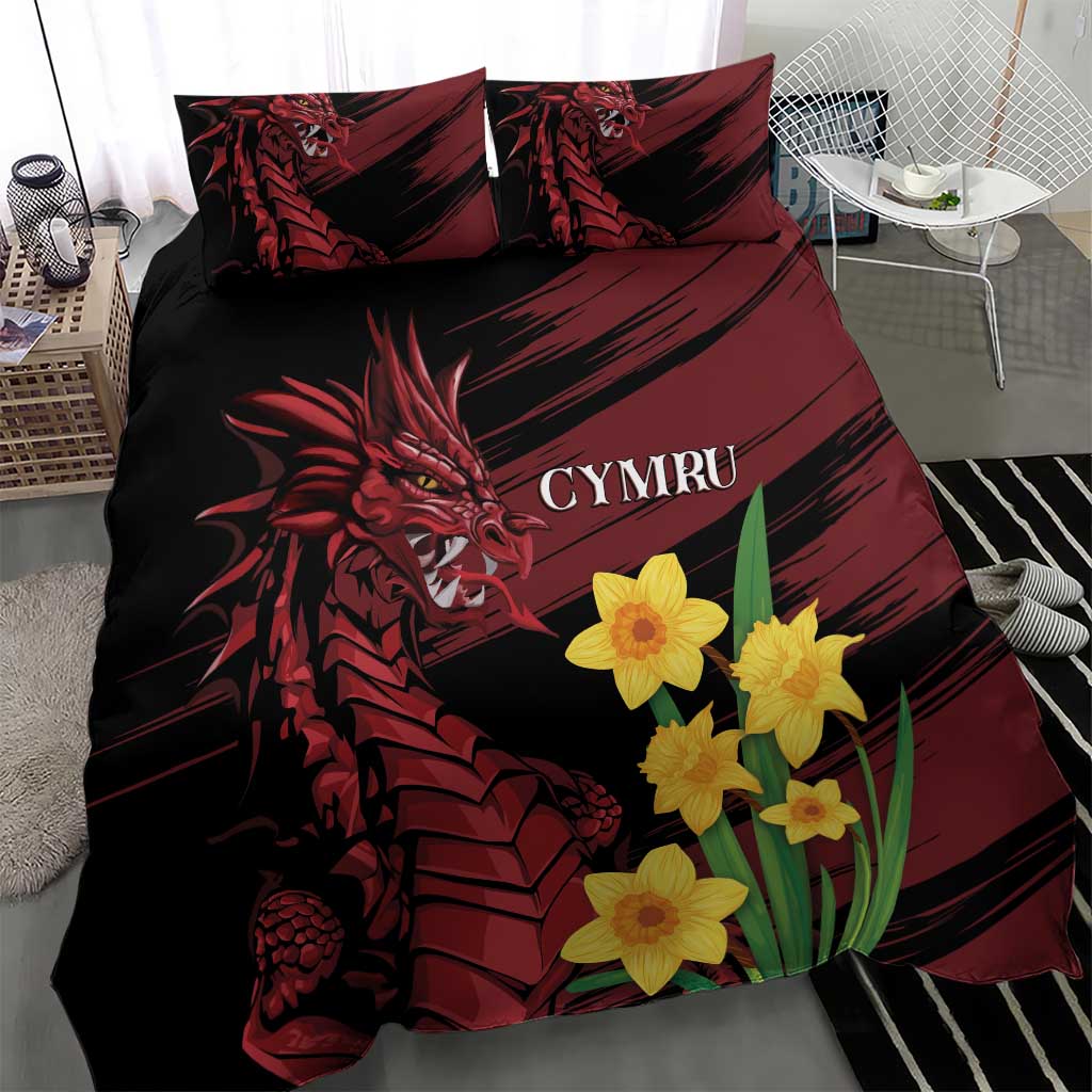 Wales Cymru Am Byth Bedding Set Dragon & Daffodil