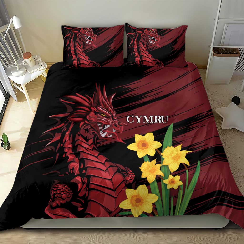 Wales Cymru Am Byth Bedding Set Dragon & Daffodil