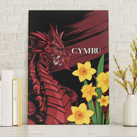 Wales Cymru Am Byth Canvas Wall Art Dragon & Daffodil