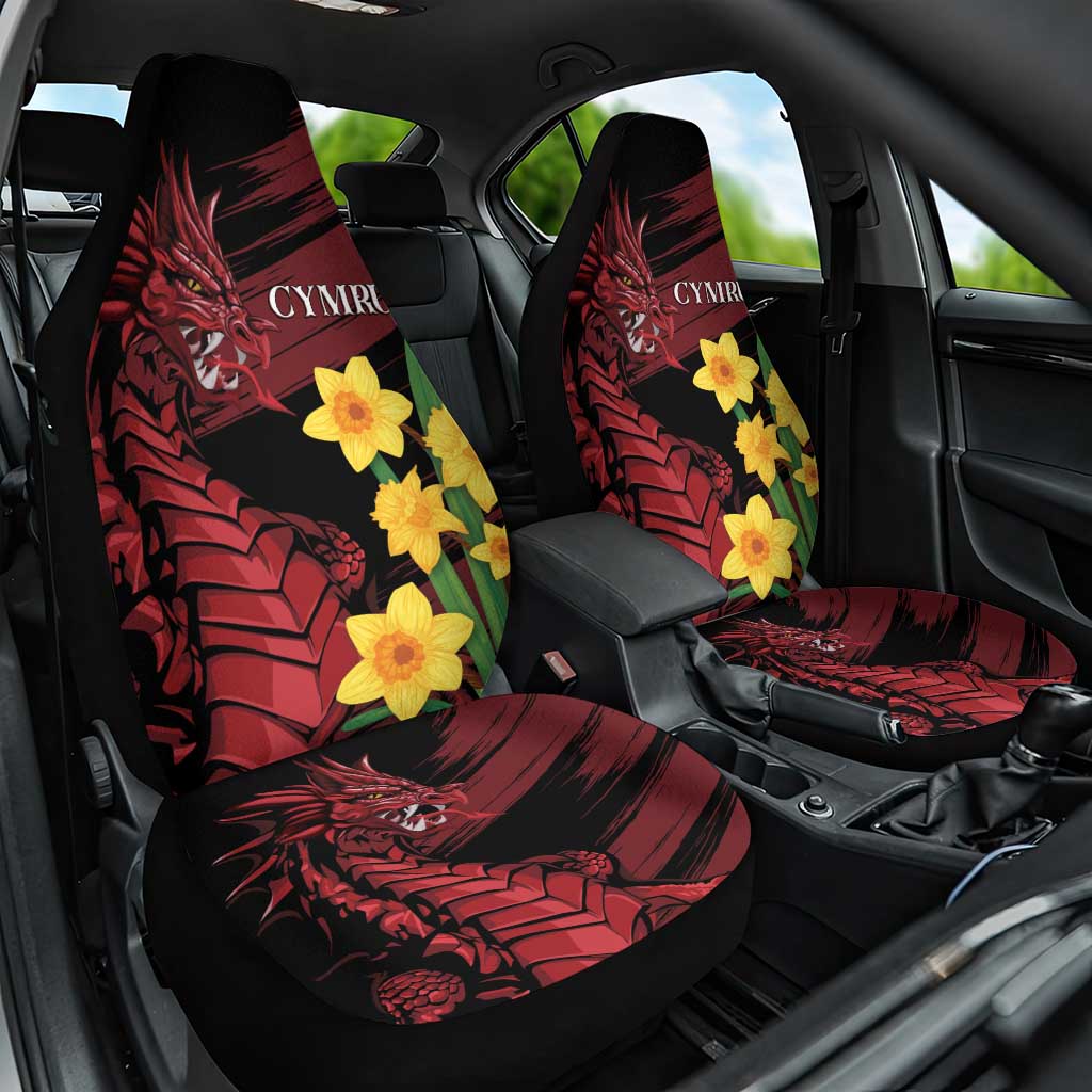 Wales Cymru Am Byth Car Seat Cover Dragon & Daffodil