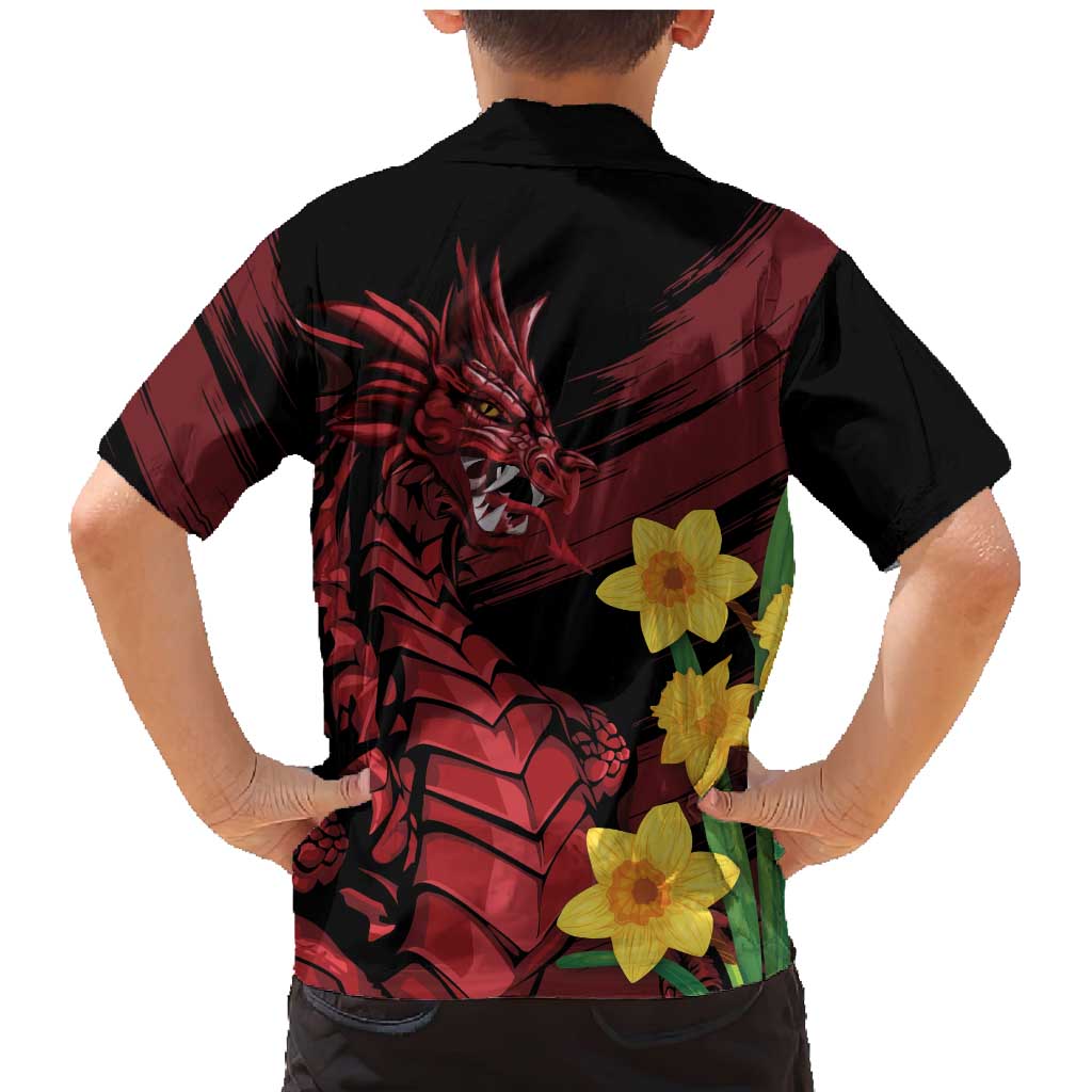 Wales Cymru Am Byth Family Matching Mermaid Dress and Hawaiian Shirt Dragon & Daffodil