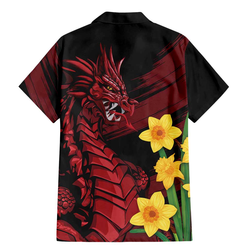 Wales Cymru Am Byth Family Matching Mermaid Dress and Hawaiian Shirt Dragon & Daffodil