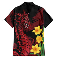 Wales Cymru Am Byth Family Matching Off Shoulder Maxi Dress and Hawaiian Shirt Dragon & Daffodil LT7 - Wonder Print Shop