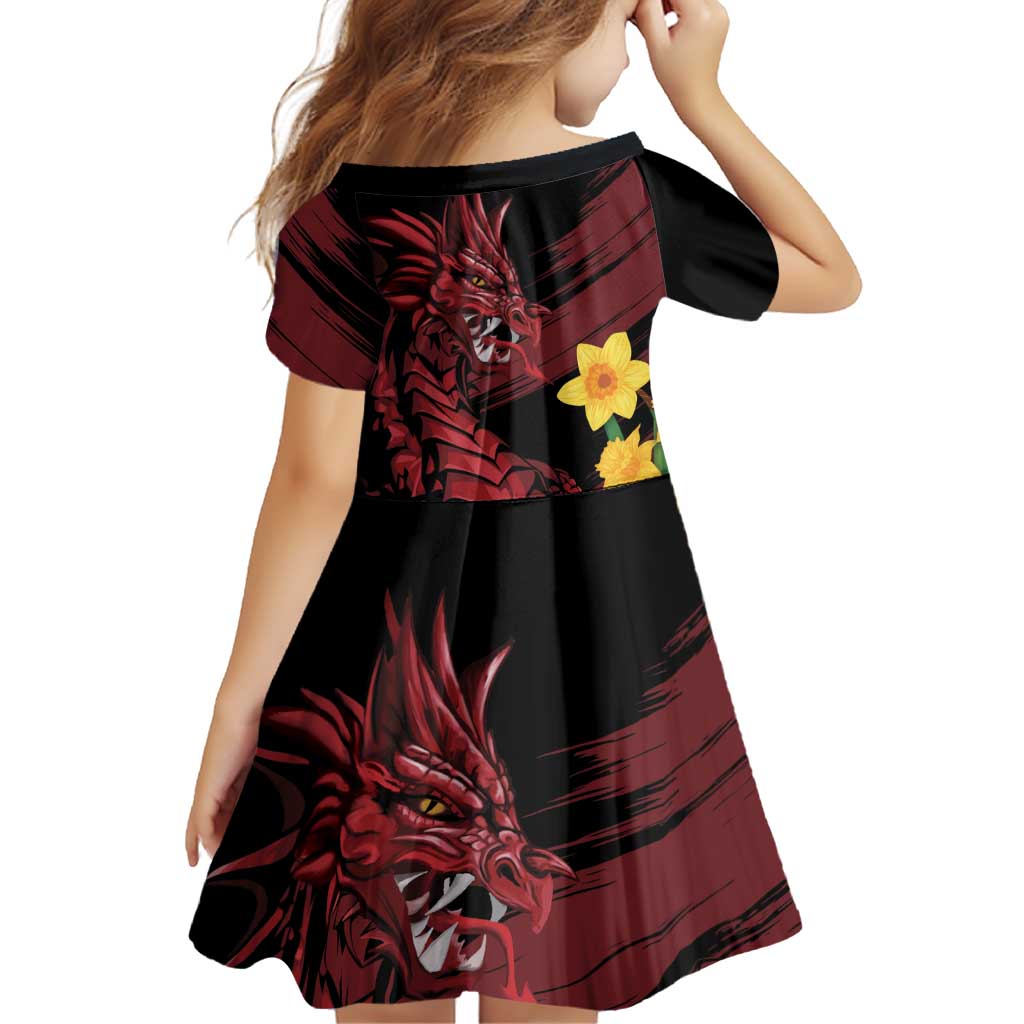 Wales Cymru Am Byth Family Matching Off Shoulder Short Dress and Hawaiian Shirt Dragon & Daffodil LT7 - Wonder Print Shop