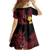 Wales Cymru Am Byth Family Matching Puletasi and Hawaiian Shirt Dragon & Daffodil