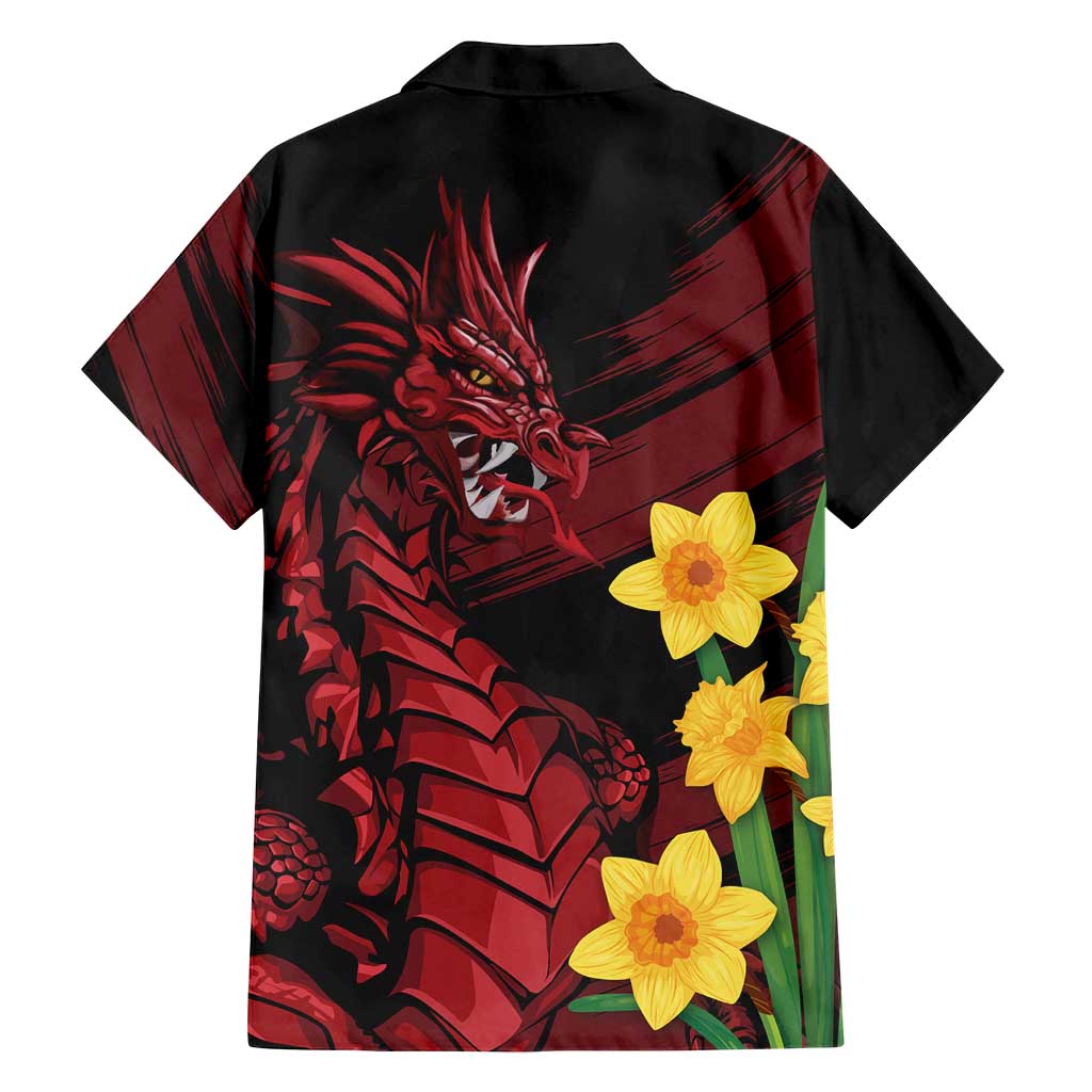 Wales Cymru Am Byth Family Matching Puletasi and Hawaiian Shirt Dragon & Daffodil