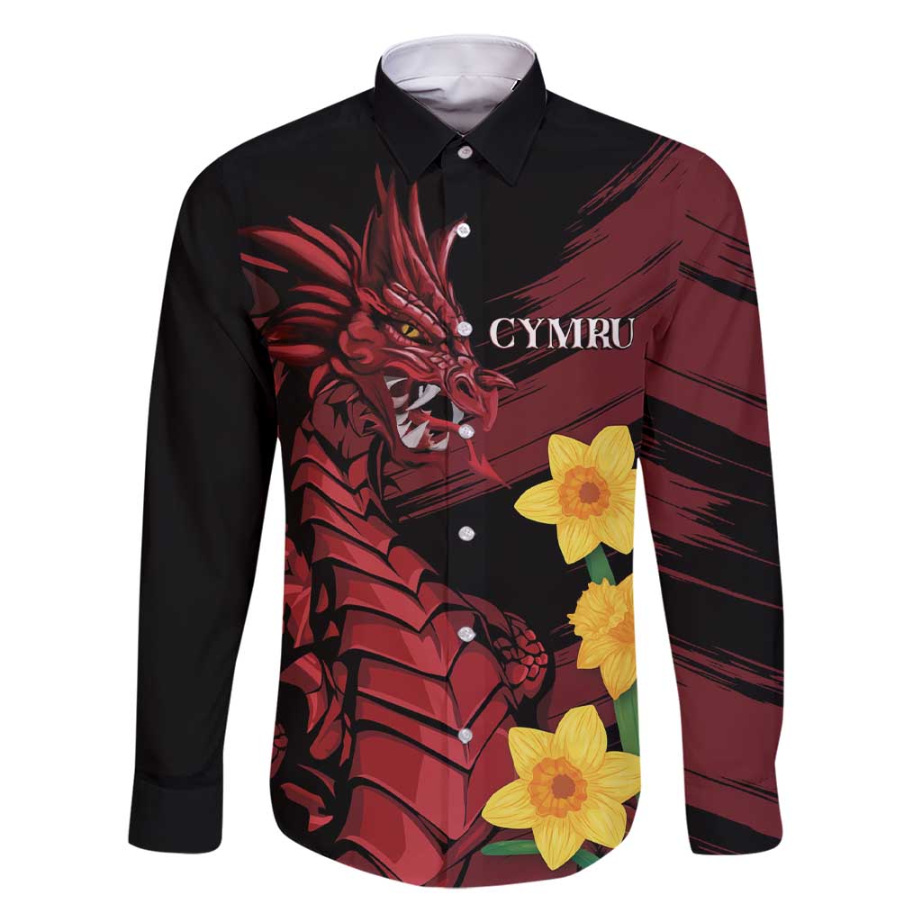 Wales Cymru Am Byth Family Matching Short Sleeve Bodycon Dress and Hawaiian Shirt Dragon & Daffodil - Wonder Print Shop