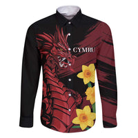 Wales Cymru Am Byth Family Matching Summer Maxi Dress and Hawaiian Shirt Dragon & Daffodil - Wonder Print Shop