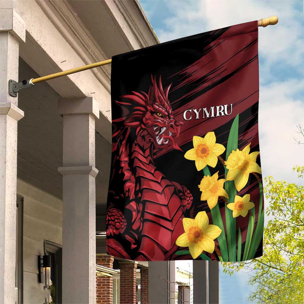 Wales Cymru Am Byth Garden Flag Dragon & Daffodil - Wonder Print Shop