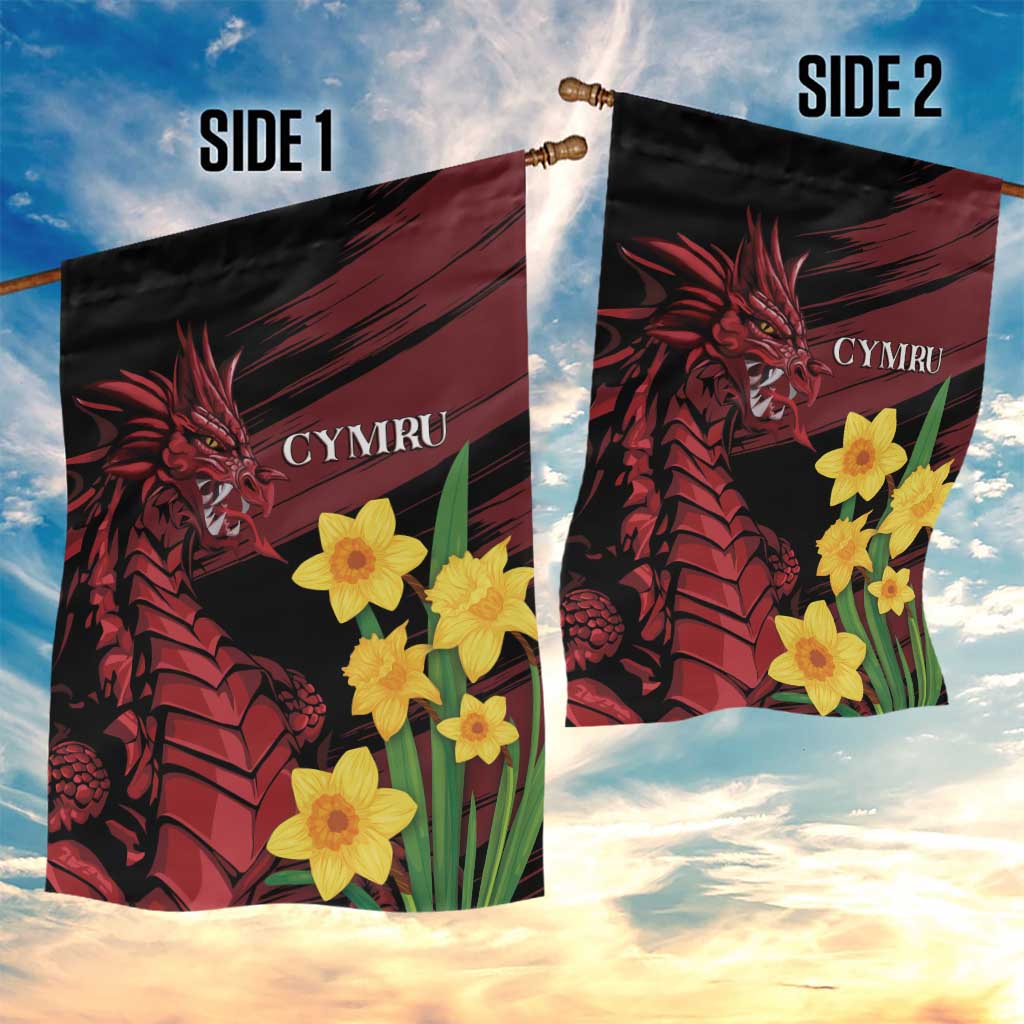Wales Cymru Am Byth Garden Flag Dragon & Daffodil - Wonder Print Shop