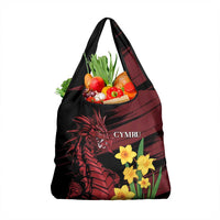 Wales Cymru Am Byth Grocery Bag Dragon & Daffodil