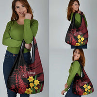 Wales Cymru Am Byth Grocery Bag Dragon & Daffodil