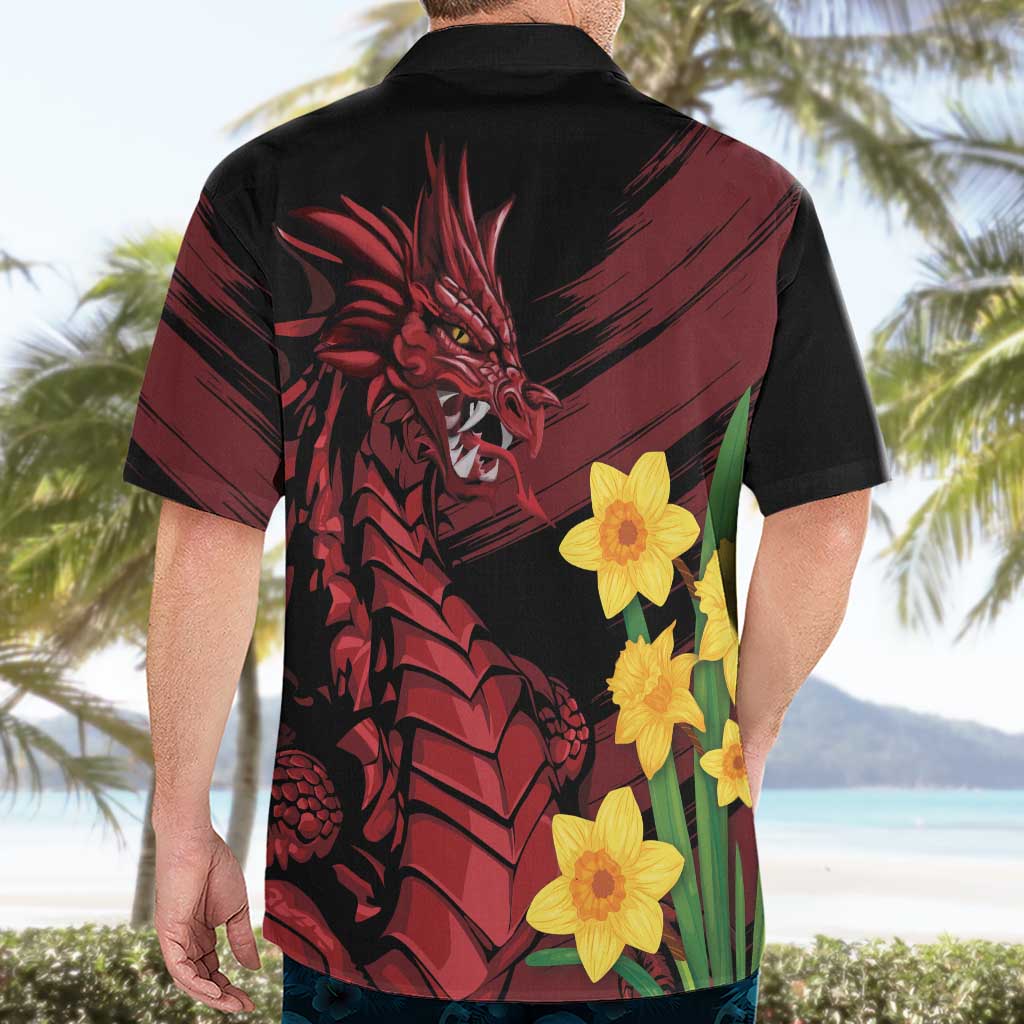Wales Cymru Am Byth Hawaiian Shirt Dragon & Daffodil - Wonder Print Shop