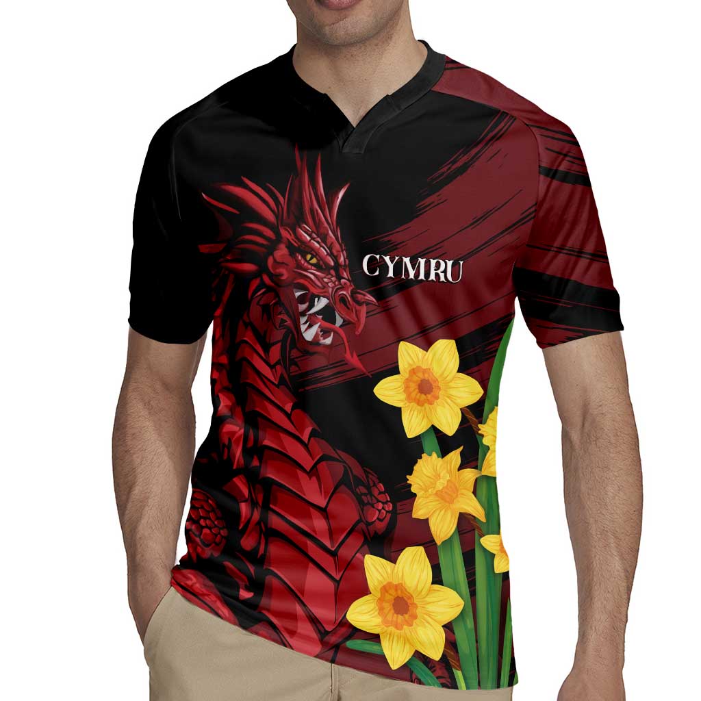 Wales Cymru Am Byth Rugby Jersey Dragon & Daffodil - Wonder Print Shop