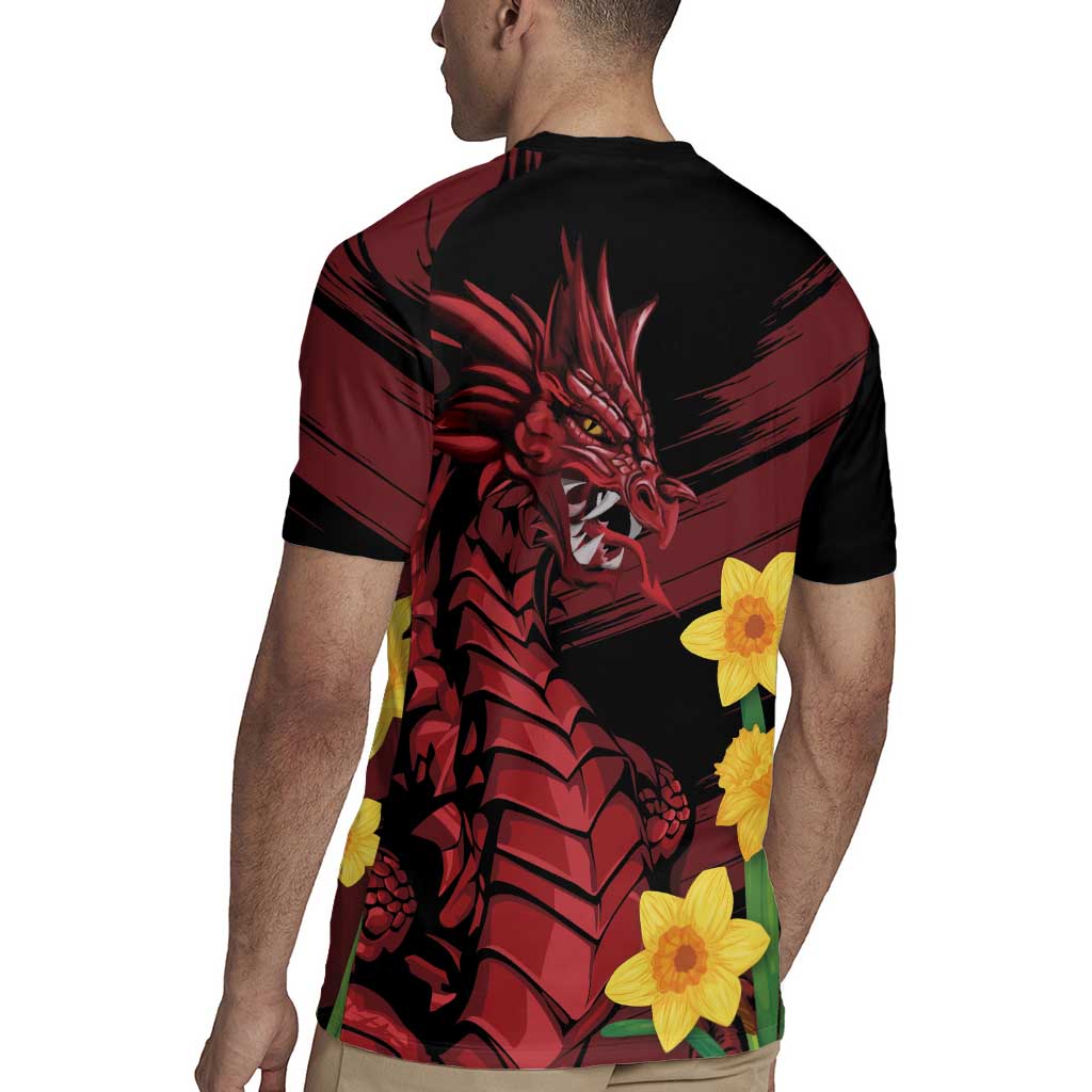 Wales Cymru Am Byth Rugby Jersey Dragon & Daffodil - Wonder Print Shop