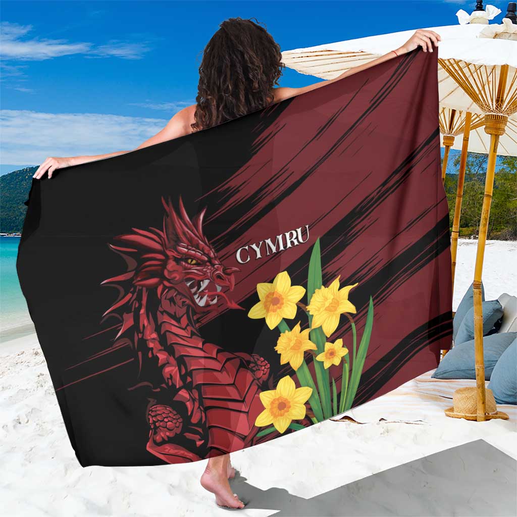 Wales Cymru Am Byth Sarong Dragon & Daffodil - Wonder Print Shop