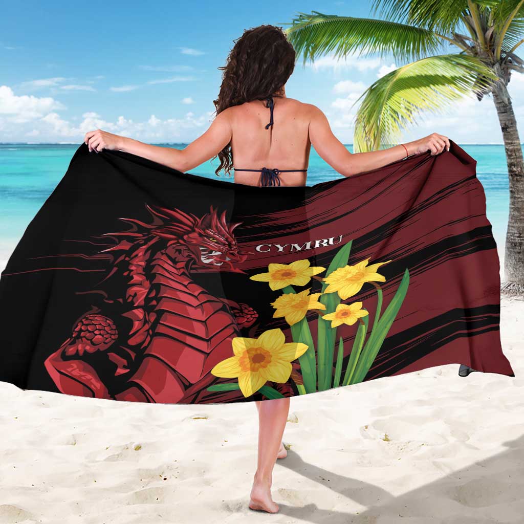 Wales Cymru Am Byth Sarong Dragon & Daffodil - Wonder Print Shop