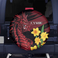 Wales Cymru Am Byth Spare Tire Cover Dragon & Daffodil - Wonder Print Shop