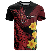Wales Cymru Am Byth T Shirt Dragon & Daffodil - Wonder Print Shop