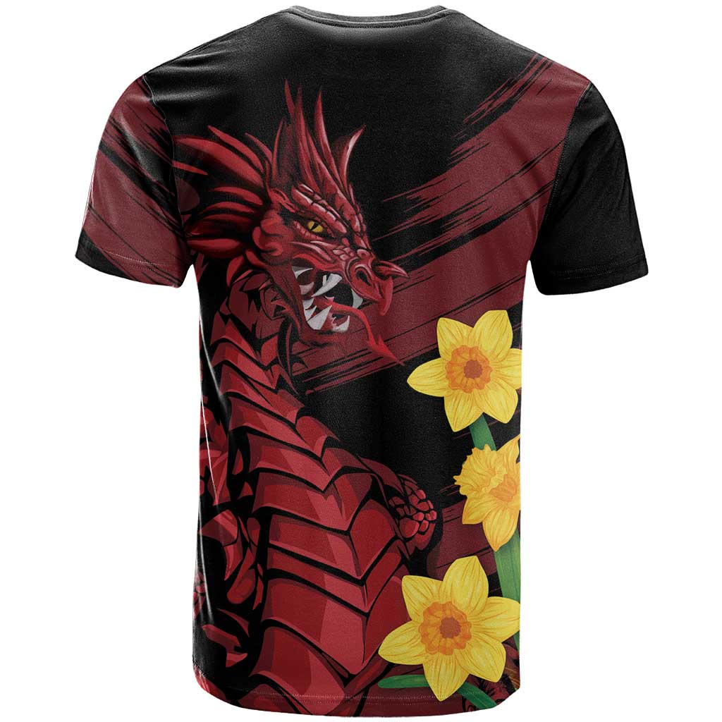 Wales Cymru Am Byth T Shirt Dragon & Daffodil - Wonder Print Shop