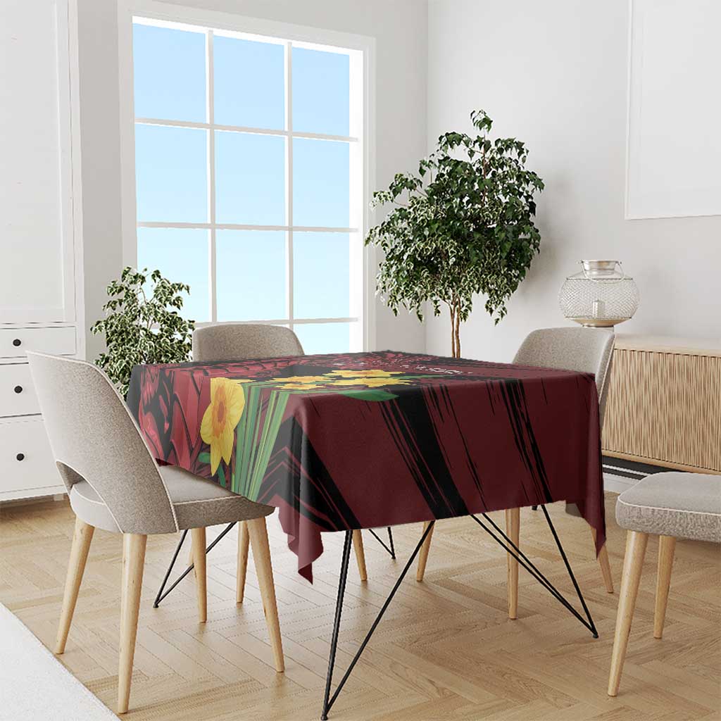 Wales Cymru Am Byth Tablecloth Dragon & Daffodil - Wonder Print Shop
