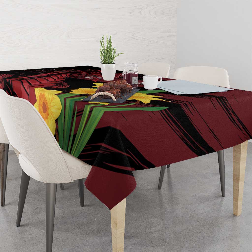 Wales Cymru Am Byth Tablecloth Dragon & Daffodil - Wonder Print Shop