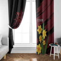 Wales Cymru Am Byth Window Curtain Dragon & Daffodil - Wonder Print Shop