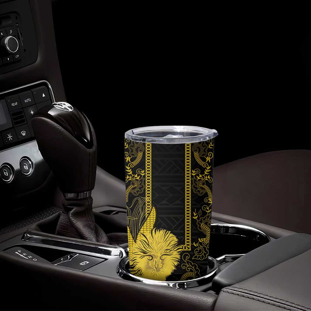 Philippines Eagle Barong Tumbler Cup Filipino Eight Rayed Gold Sun - Wonder Print Shop