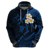 Hawaii Hoodie Niihau Islands Polynesian Sunset Plumeria Blue Vibe - Wonder Print Shop