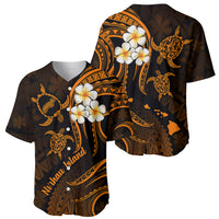 Hawaii Baseball Jersey Niihau Islands Polynesian Sunset Plumeria Gold Vibe LT9 - Wonder Print Shop