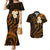 Hawaii Couples Mermaid Dress And Hawaiian Shirt Niihau Islands Polynesian Sunset Plumeria Gold Vibe LT9 - Wonder Print Shop