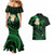 Hawaii Couples Mermaid Dress And Hawaiian Shirt Niihau Islands Polynesian Sunset Plumeria Green Vibe LT9 - Wonder Print Shop
