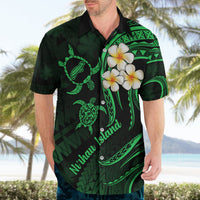 Hawaii Hawaiian Shirt Niihau Islands Polynesian Sunset Plumeria Green Vibe - Wonder Print Shop