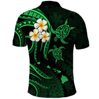 Hawaii Polo Shirt Niihau Islands Polynesian Sunset Plumeria Green Vibe - Wonder Print Shop