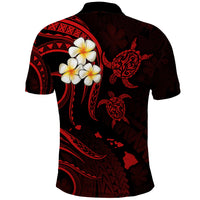 Polynesian Hawaii Polo Shirt Niihau Islands with Pacific Plumeria Red Vibe - Wonder Print Shop