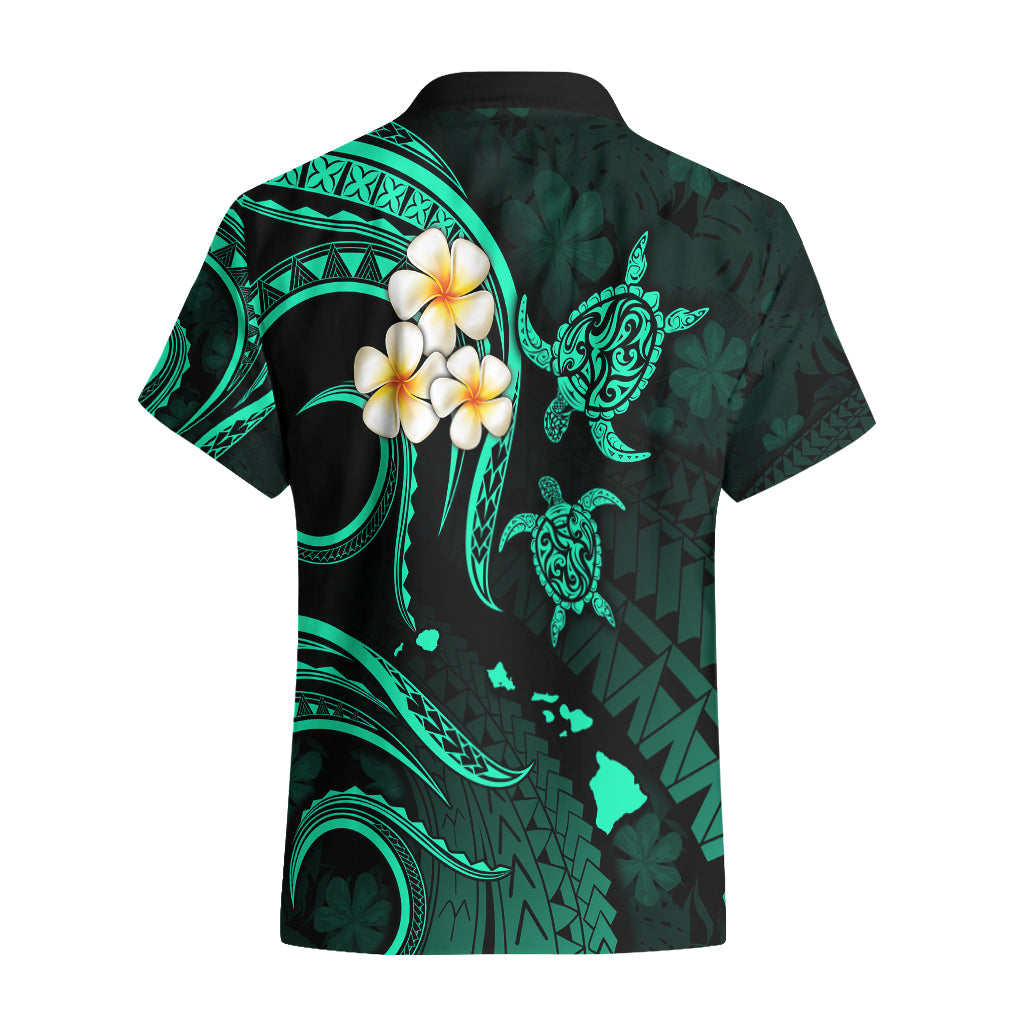 Polynesian Hawaii Hawaiian Shirt Niihau Islands with Pacific Plumeria Turquoise Vibe - Wonder Print Shop