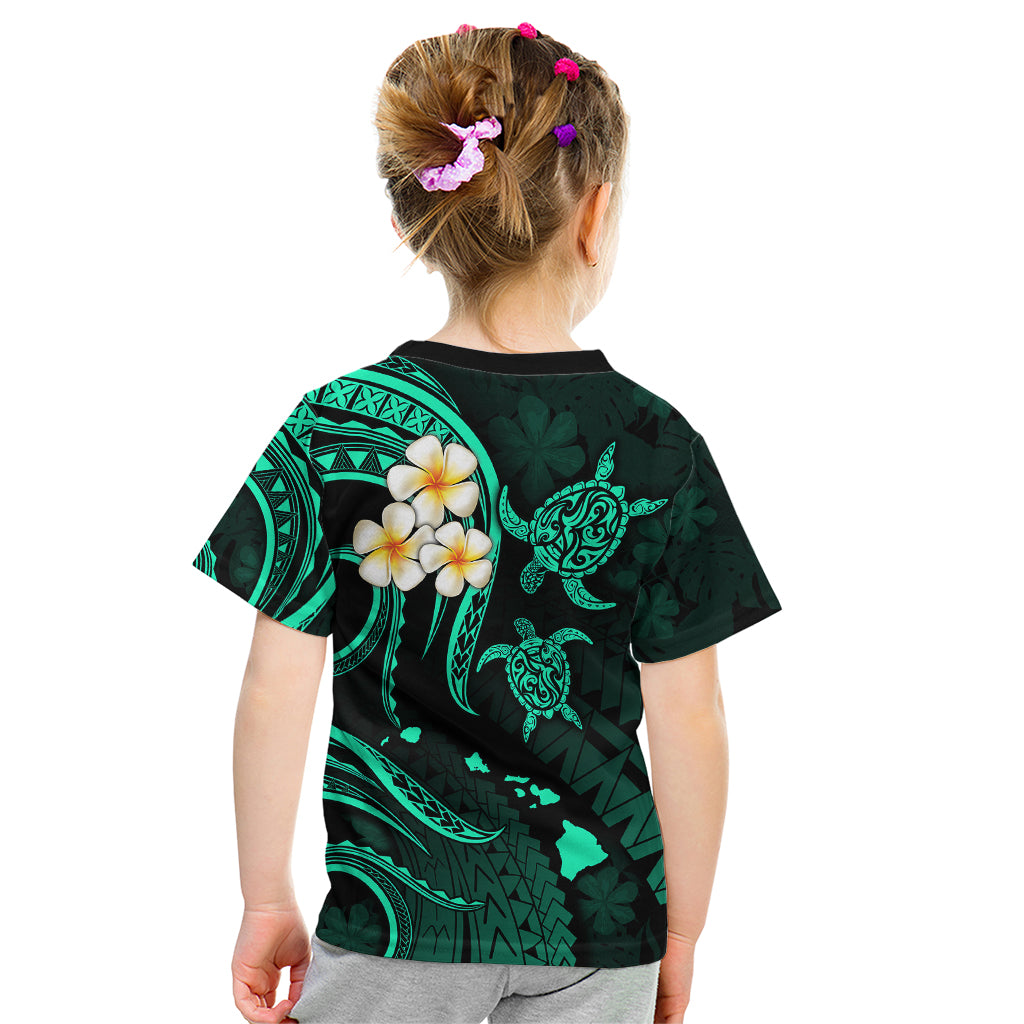 Polynesian Hawaii Kid T Shirt Niihau Islands with Pacific Plumeria Turquoise Vibe - Wonder Print Shop