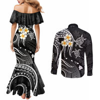 polynesian-hawaii-couples-mermaid-dress-and-long-sleeve-button-shirts-niihau-islands-with-pacific-plumeria-white-vibe